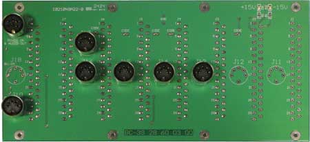 DIN Connectors View, 5 Input Audio Backplane for Hi-Speed "01" Model Steenbeck Film Editor